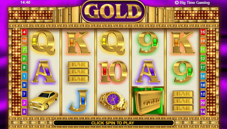 The Gold slot demo game.