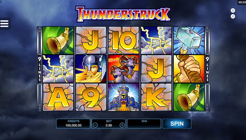 The Thunderstruck slot demo game.