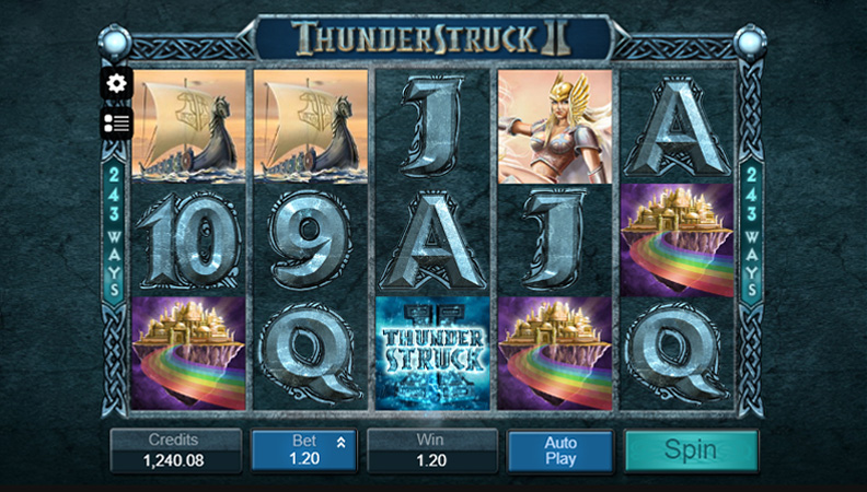 The Thunderstruck II demo game.