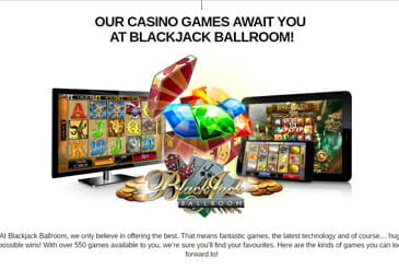 Thumbnails of Games at Blackjack Ballroom Casino