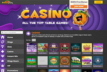 Pocket Fruity Casino Game Selection Thumbnail