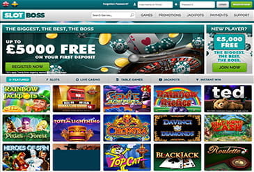 Thumbnail Slot Boss Casino Homepage
