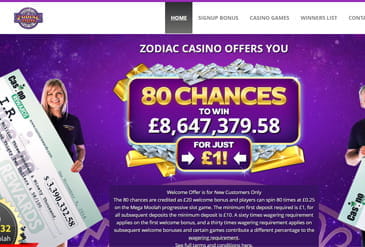 The Homepage of Zodiac Casino
