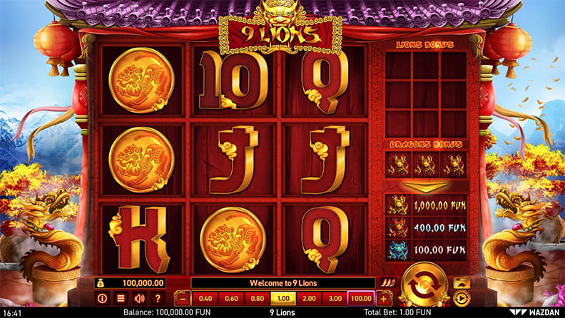 The 9 Lions demo game.