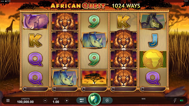 The African Quest demo game.