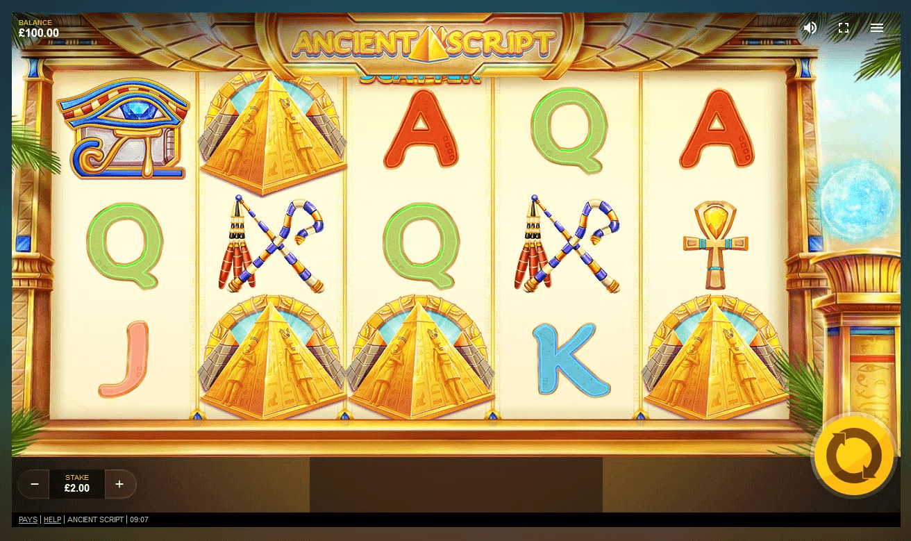 The Ancient Script demo game.