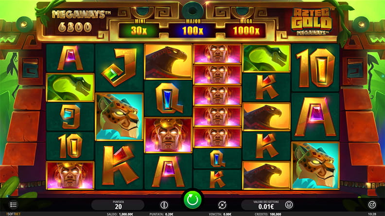The Aztec Gold Megaways demo game.