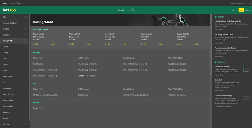 bet 365 sports betting rules over under