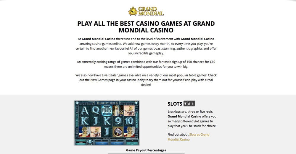 Grand Mondial 150 Free Spins Grand Mondial 150 Free Spins