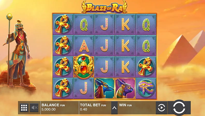 The Blaze of Ra demo game.