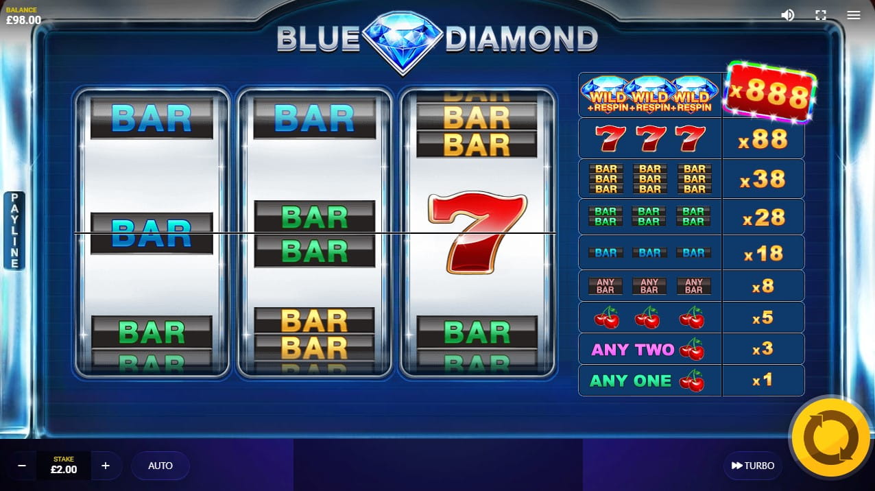 The Blue Diamond demo game.