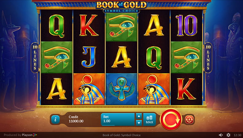 Book of Gold: Symbol Choice demo game.