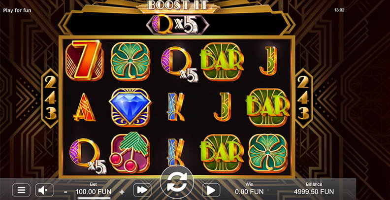 The Boost It slot demo game.