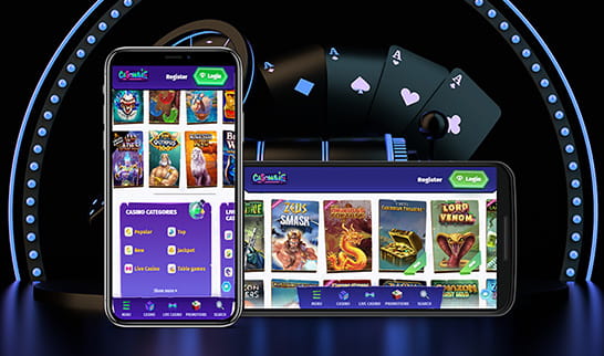 Casombie casino games on mobile devices.