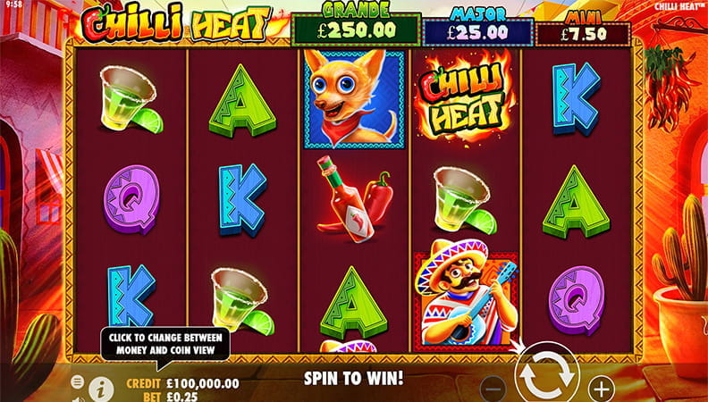 The Chilli Heat slot demo game.