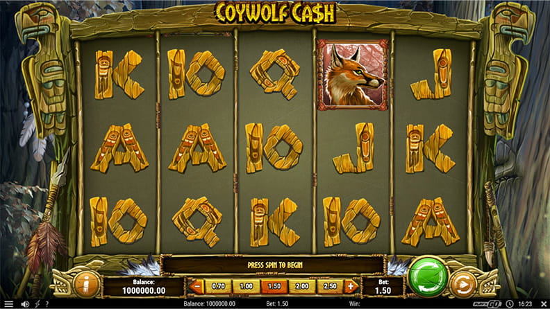 The Coywolf Cash Wild Reel demo game.