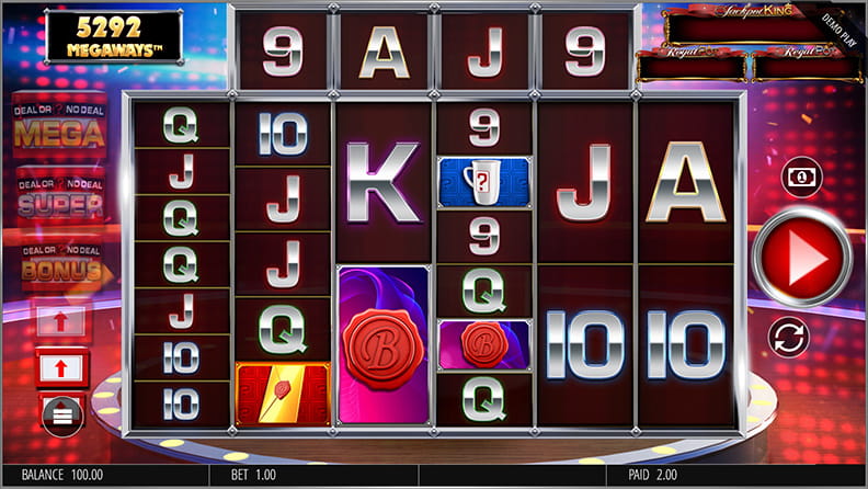 The Deal or No Deal Megaways demo game.