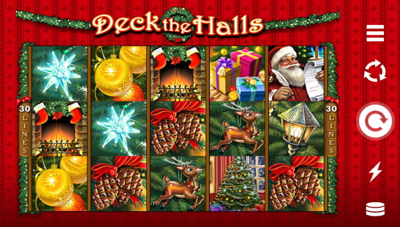 The Deck the Halls slot demo game.