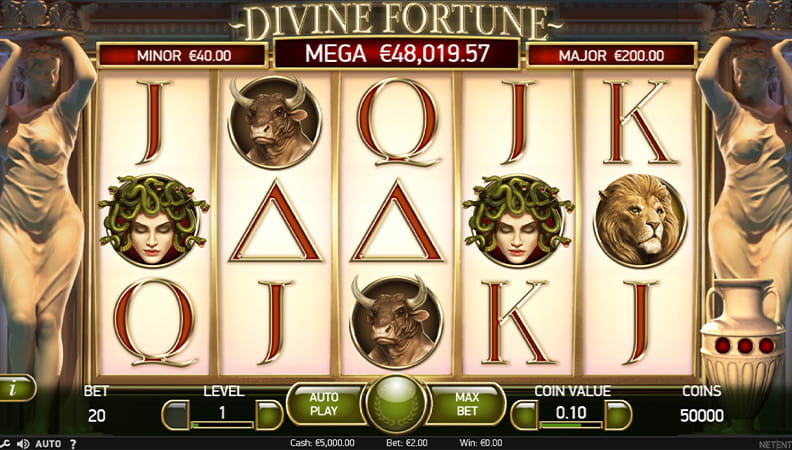 The Divine Fortune demo game.