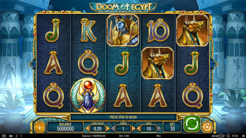 The Doom of Egypt demo game.