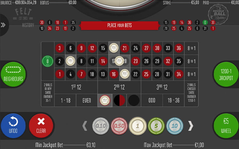 The Double Ball Roulette demo game