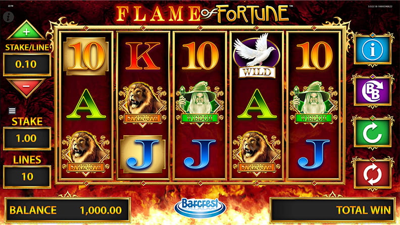 The Flame of Fortune demo game.