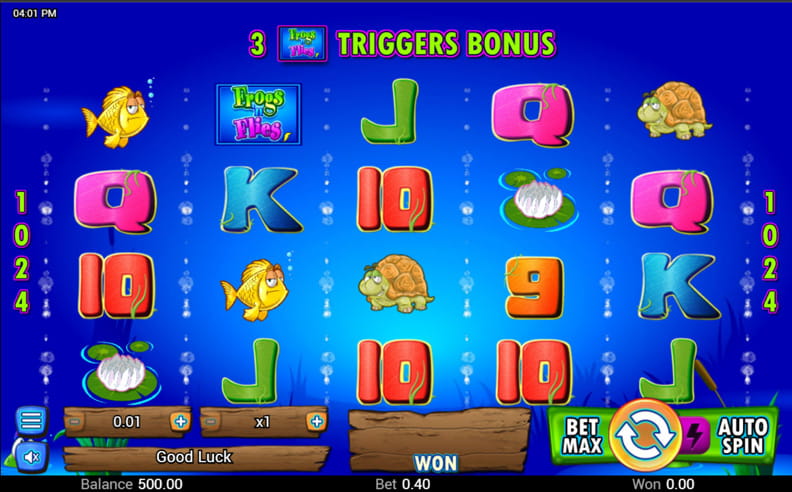 The Frogs 'n Flies demo game.