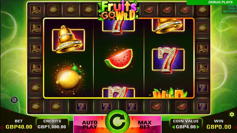 The Fruits Go Wild demo game.