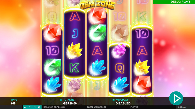 The Gem Zone demo game.