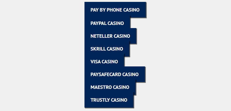 Payment Options at Green Dog Casino.