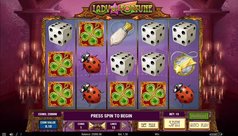 The Lady of Fortune demo game.