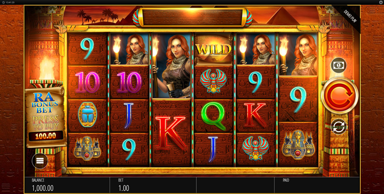 The Legacy of Ra Megaways demo game.