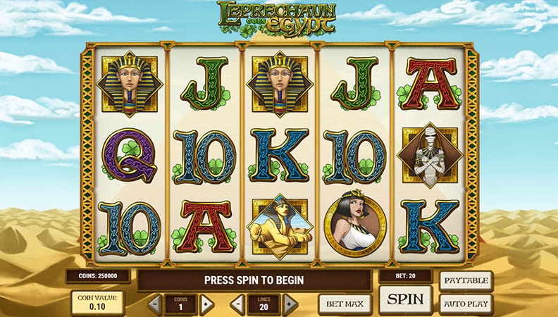 The Leprechaun Goes Egypt demo game.