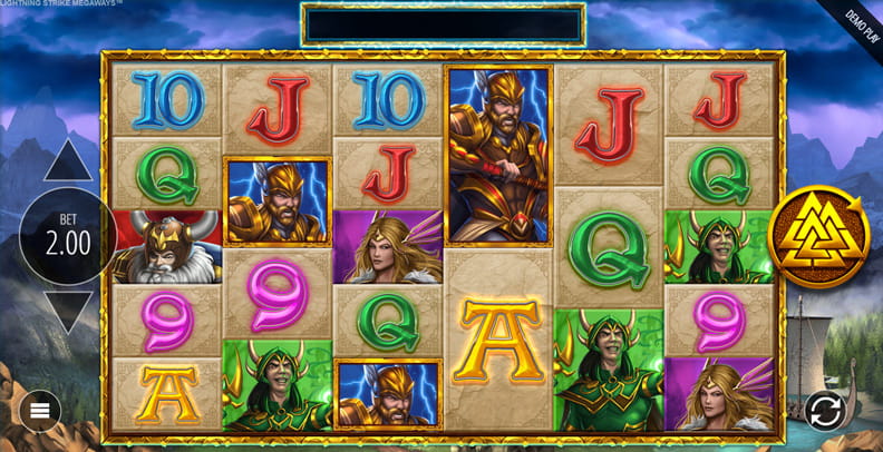 The Lightning Strike Megaways demo game.