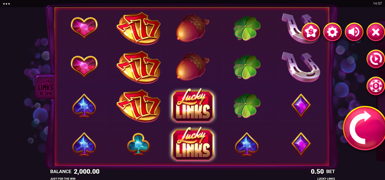 The Lucky Links demo game.