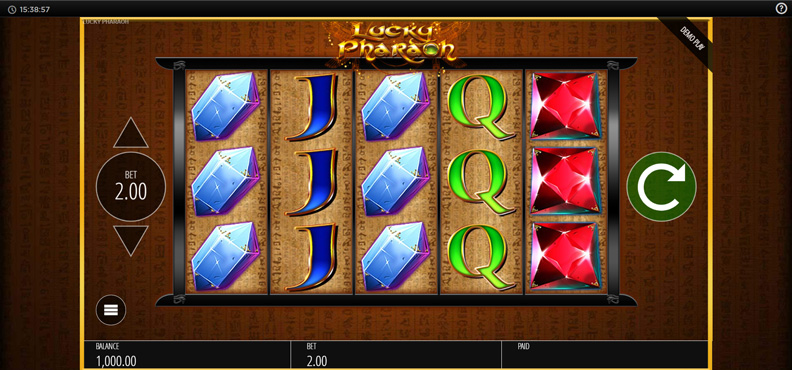 The Lucky Pharaoh demo game.