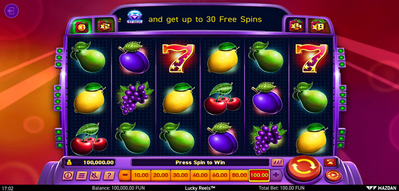 The Lucky Reels demo game.