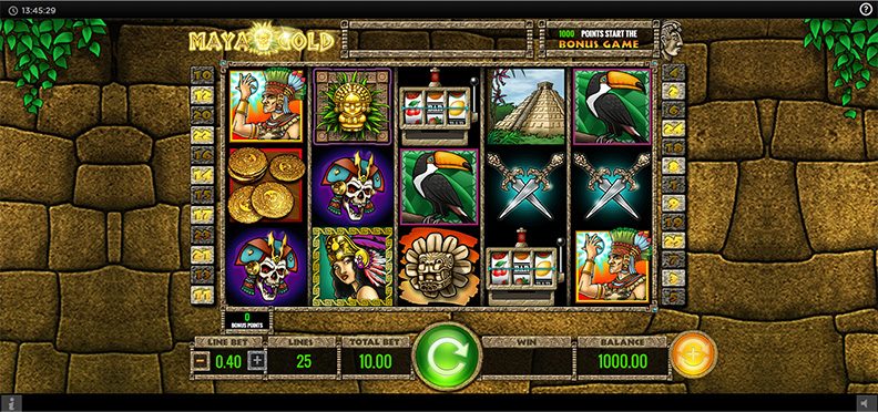 The Maya Gold demo game.