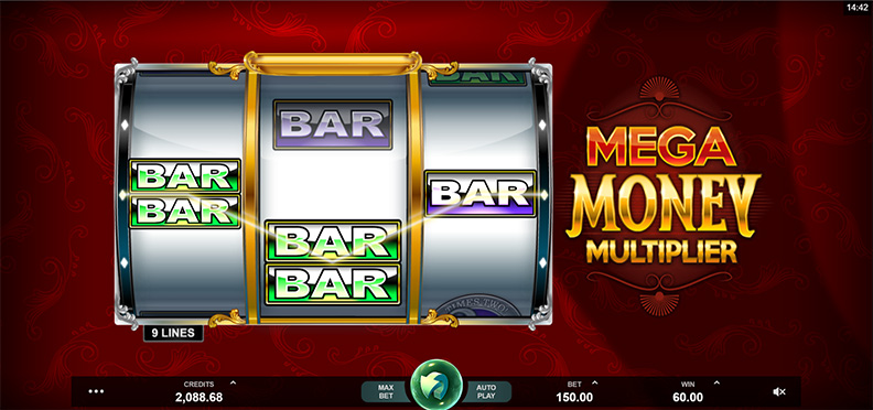 The Mega Money Multiplier demo game.