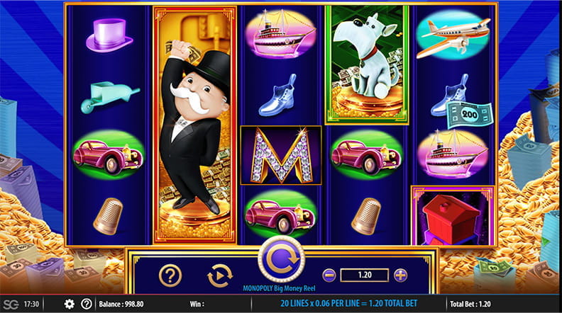 The Monopoly Big Money Reel demo game.