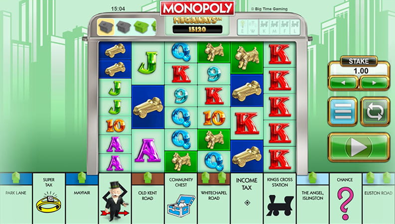 The Monopoly Megaways demo game.