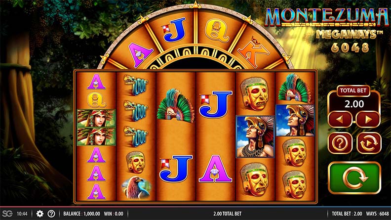 The Montezuma Megaways demo game.