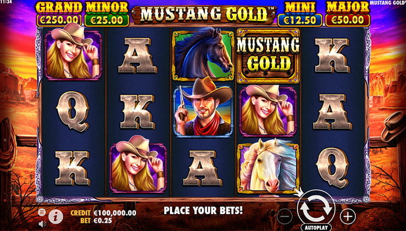 The Mustang Gold demo game