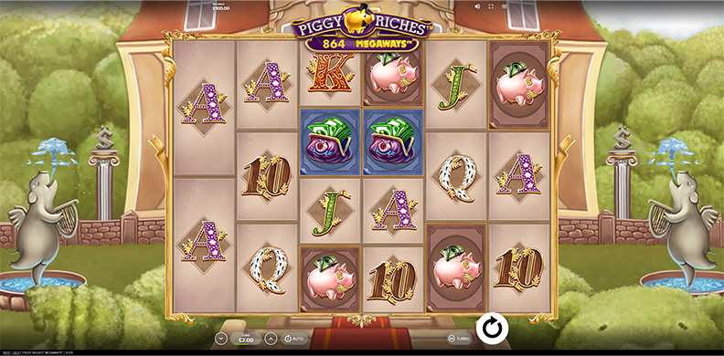 The Piggy Riches Megaways demo game.