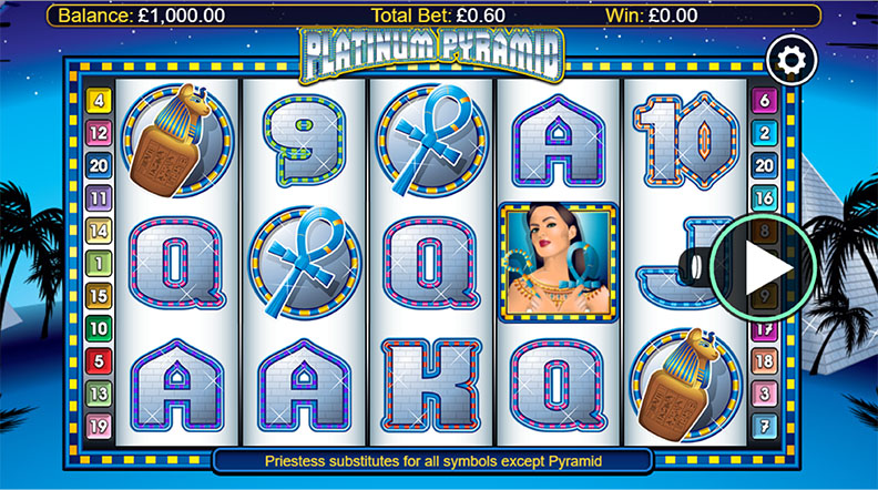 The Platinum Pyramid demo game.