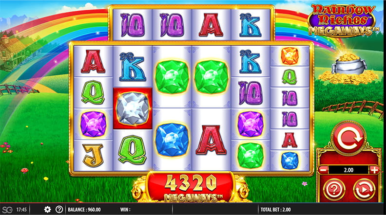 The Rainbow Riches Megaways Demo Game.