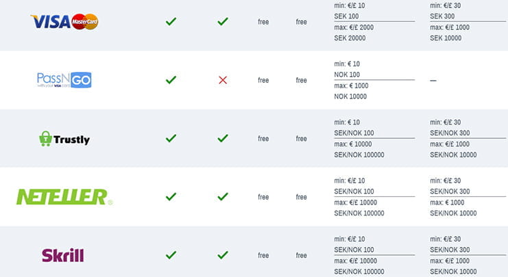 Payment Methods at Redarmybet