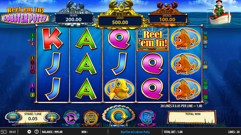 The Reel’em in Lobster Potty demo game.