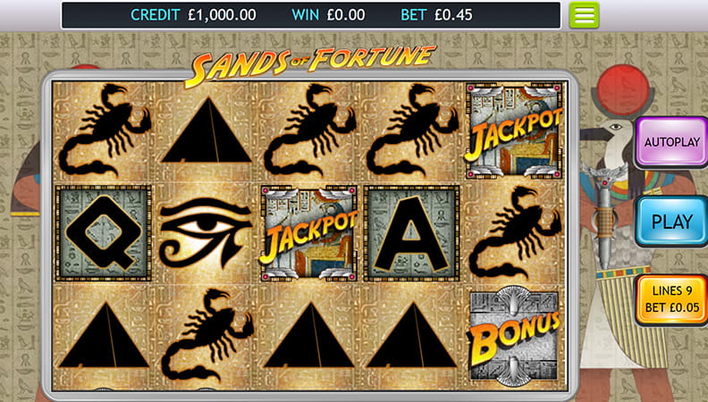 The Sands of Fortune demo game.