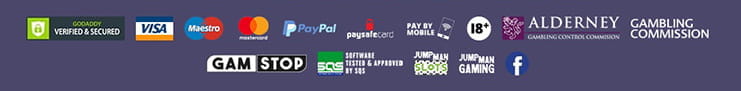 Sections with different payment methods including debit card, credit cards, moneybookers/Skrill, Neteller and Paysafecard